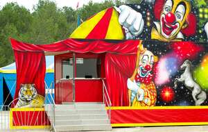 Circus clowns marquee show