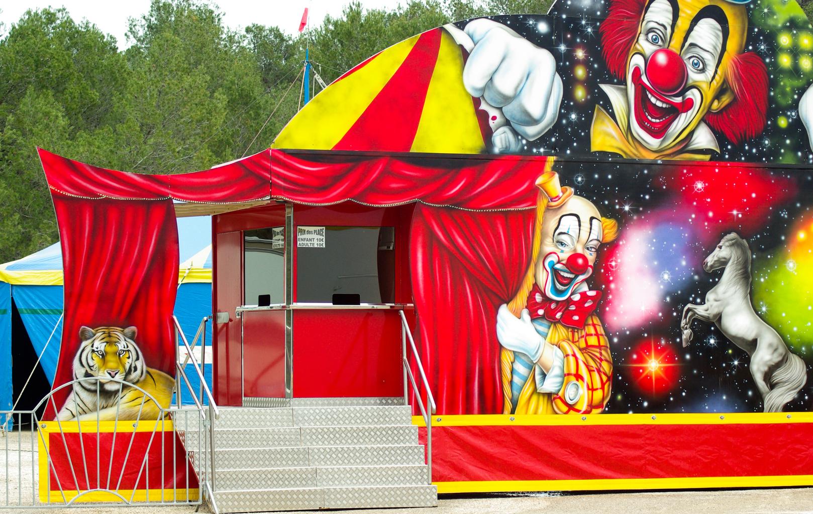 Circus clowns marquee show