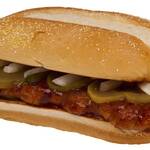 A mcdonalds mcrib sandwich