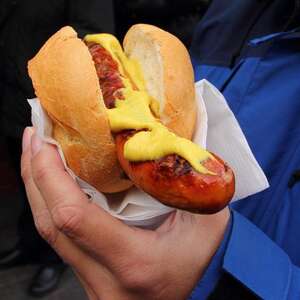 Bratwurst sausage fast food