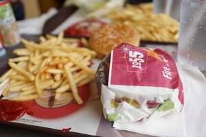 Burger french fries burger