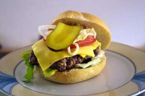 Burger kaiser bun food