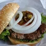Hamburger bun onions food