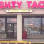 Mighty taco sign